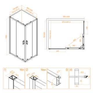 Душевой уголок RGW CL-44 32094480-11 80x100см хром